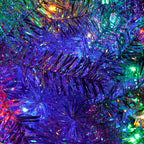 6FT Silver Pre-Lit Artificial Christmas Tree