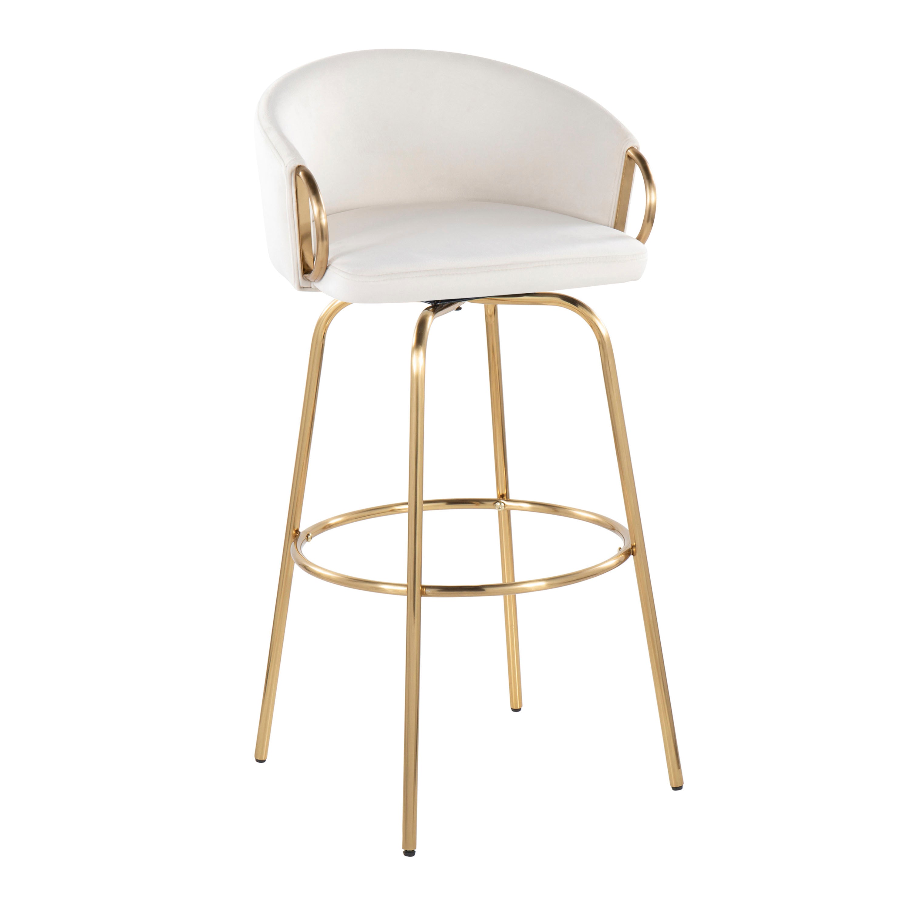 Contemporary 30" Fixed-Height Barstool with Swivel