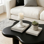 40'' Wood Cloud Coffee Table with 4 Round Legs