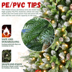 6ft Pre-Lit Artificial Christmas Tree with 380 Warm White Lights