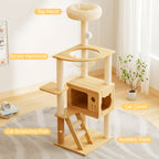 48.8" Modern Cat Tower for Indoor Cats