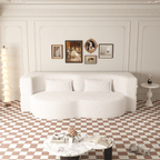 Modern Floor Sofa with 2 Pillows
