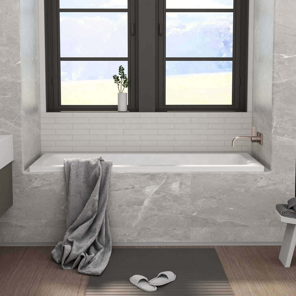66-Inch Acrylic Built-in Soaking Tub - Glossy