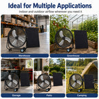 24 Inch Solar Floor-Standing Fan