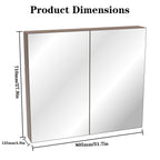 32x28 Medicine Cabinet with Mirror for Bathroom