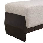 Rubber Solid Wood Bench with Thick Soft Cushions