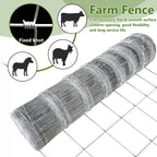 Farm Livestock Fence, 5.9" x 328FT Galvanized Iron Wire