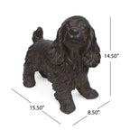 Josie Dog Cast Stone Garden Statue, Outdoor Cocker Spaniel