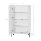 Abbey 32" Tempered Glass Bookcase Cabinet