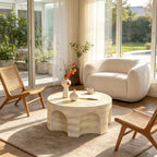 MgO Modern Minimalist Round Accent Coffee Table