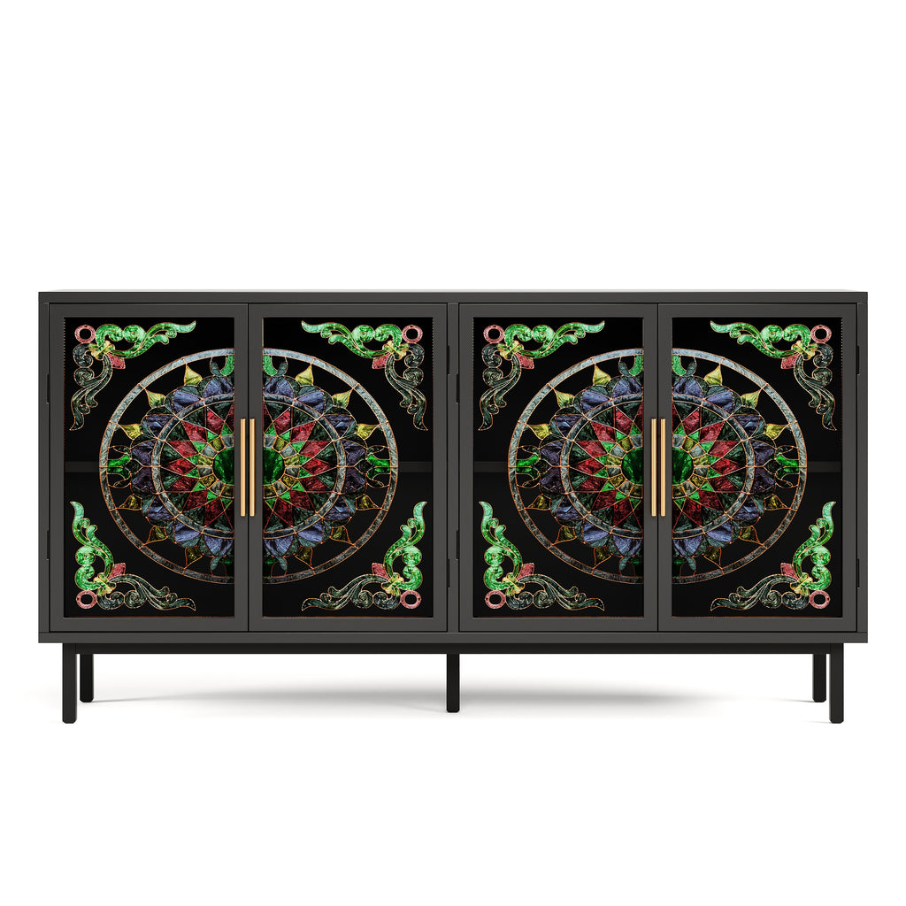 60.3 " Decorative Cabinet with 4 Doors