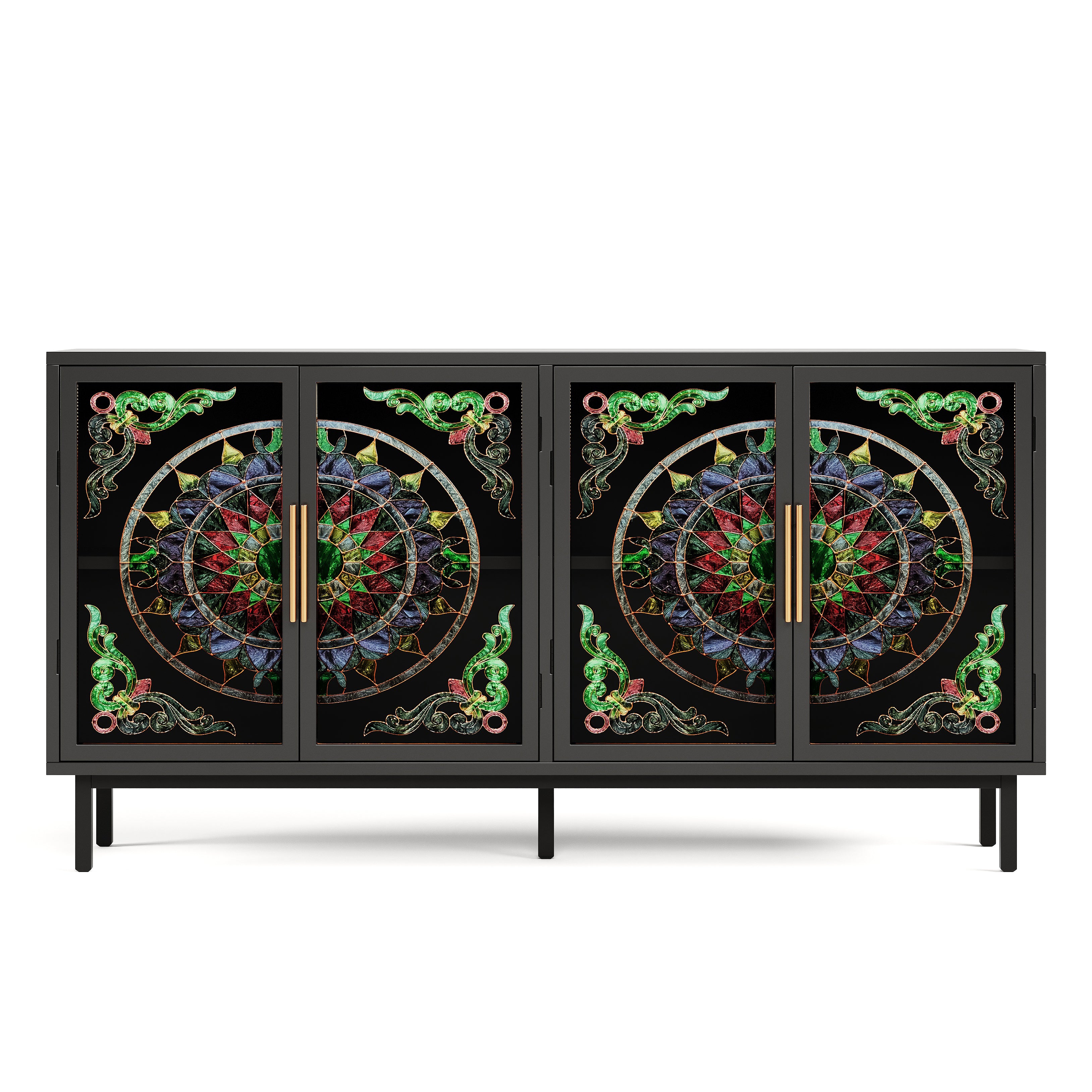 60.3 " Decorative Cabinet with 4 Doors