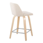 24" Contemporary Fixed Height Counter Stool with Swivel