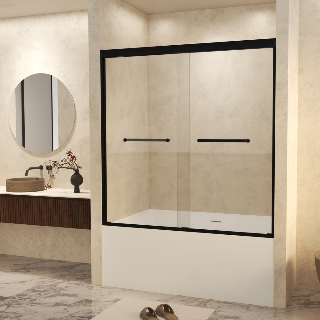 Tempered Glass Double Sliding Shower Door