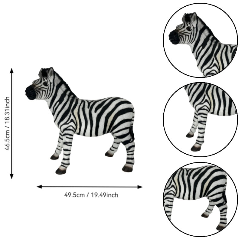 Simulated Zebra Garden Statue
