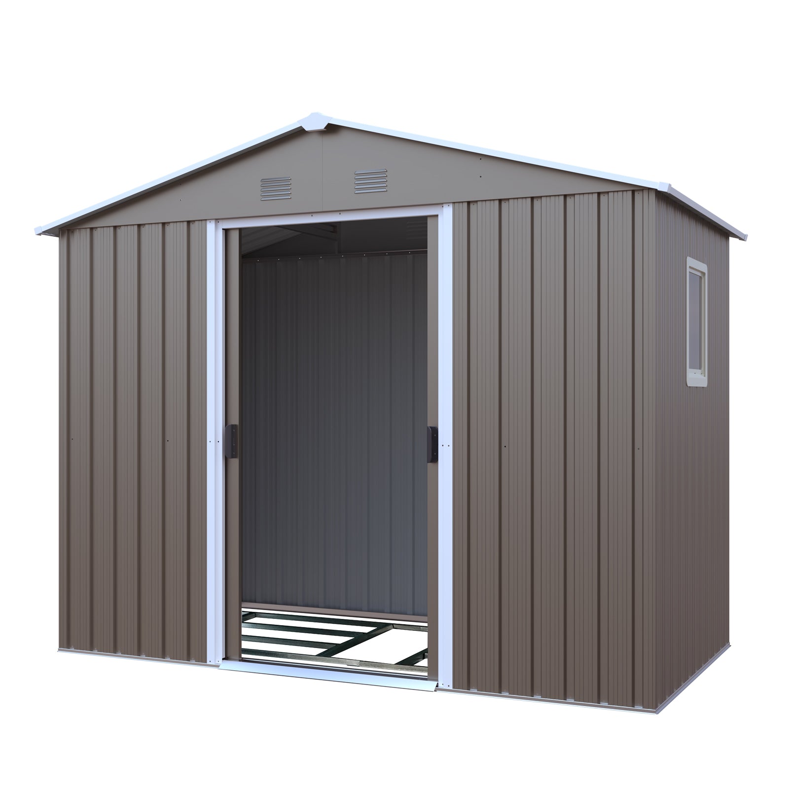 8ft x 4ft Outdoor Metal Storage Shed With Window