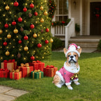 Christmas French Bulldog Statue