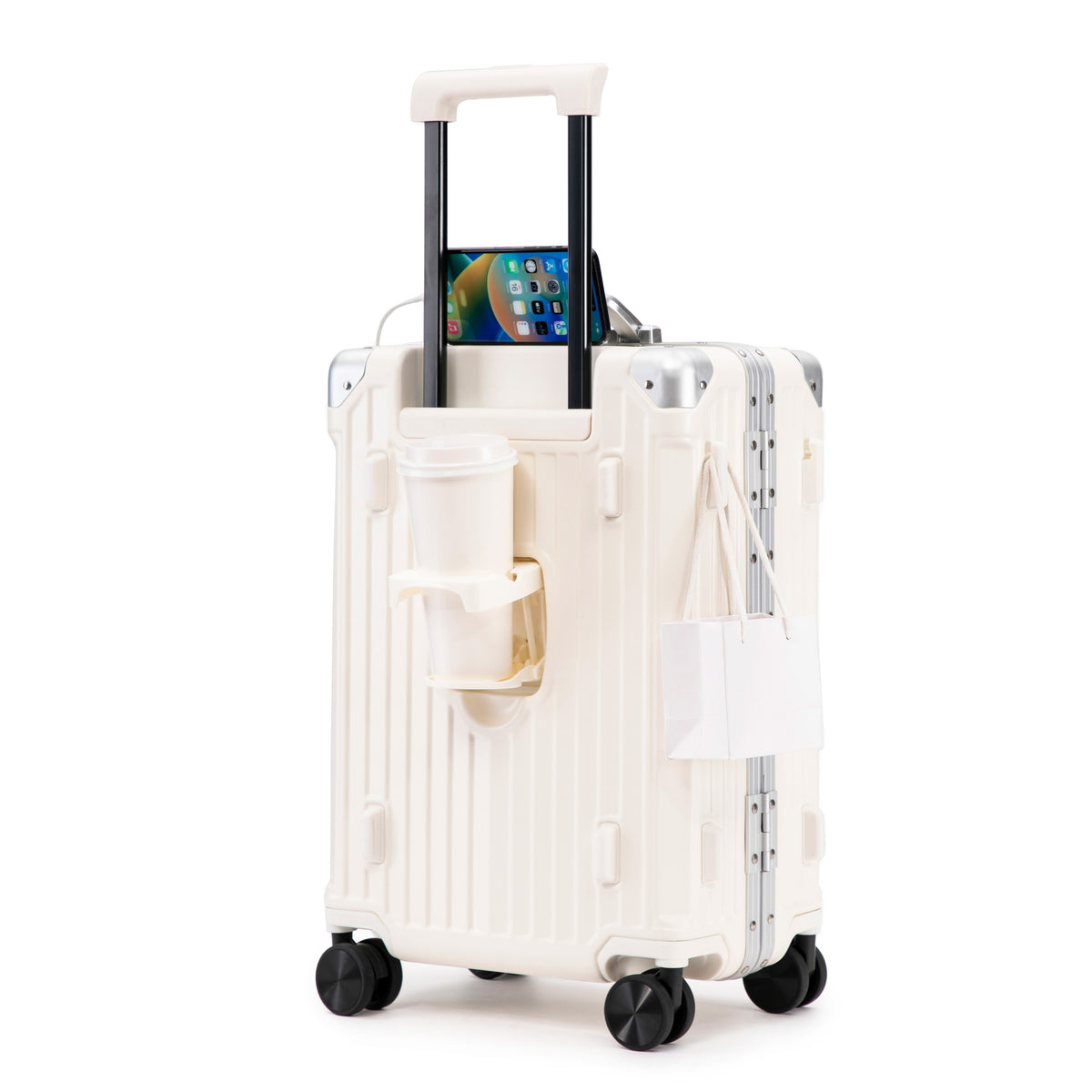 20 Inch Carry On Luggage - Aluminum Frame Hard Shell Suitcase