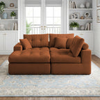 Corduroy Corner Chaise Compression Sofa Bed
