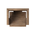 Avenel Solid Reclaimed Elm Sculptural Block Accent Chair