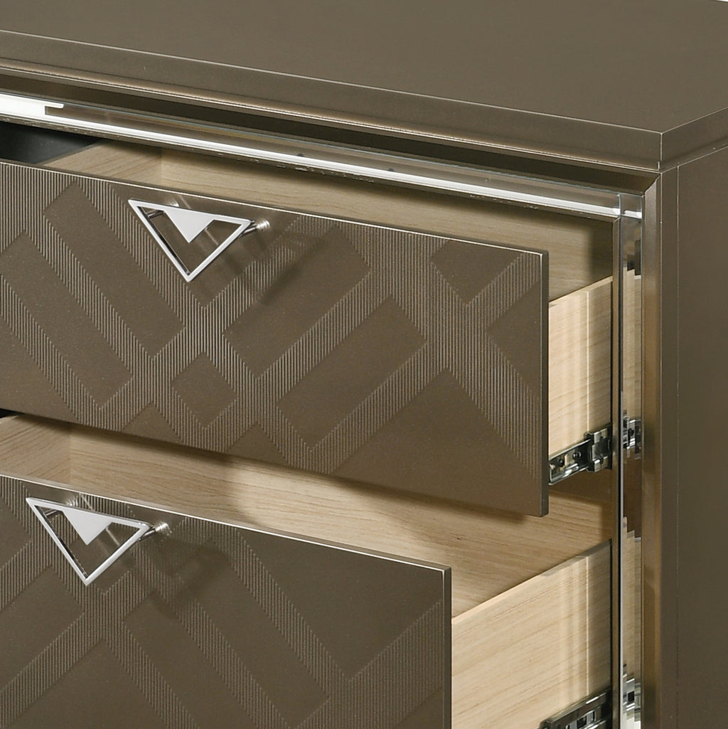 Skylar Dark Champagne Finish Nightstand