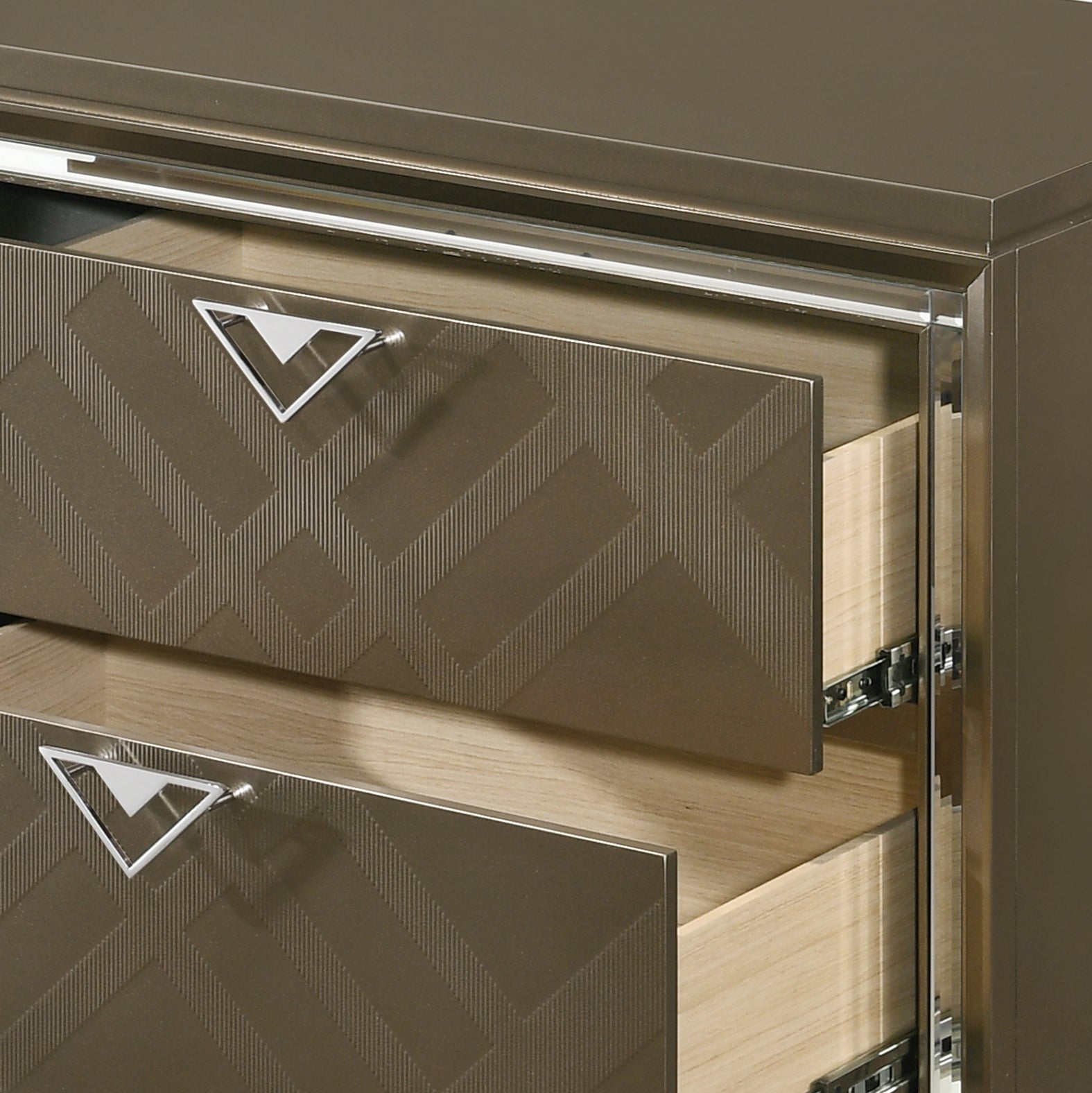 Skylar Dark Champagne Finish Nightstand