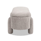 Hugo 49" Oval Fully Upholstered Storage Bench in Boucle