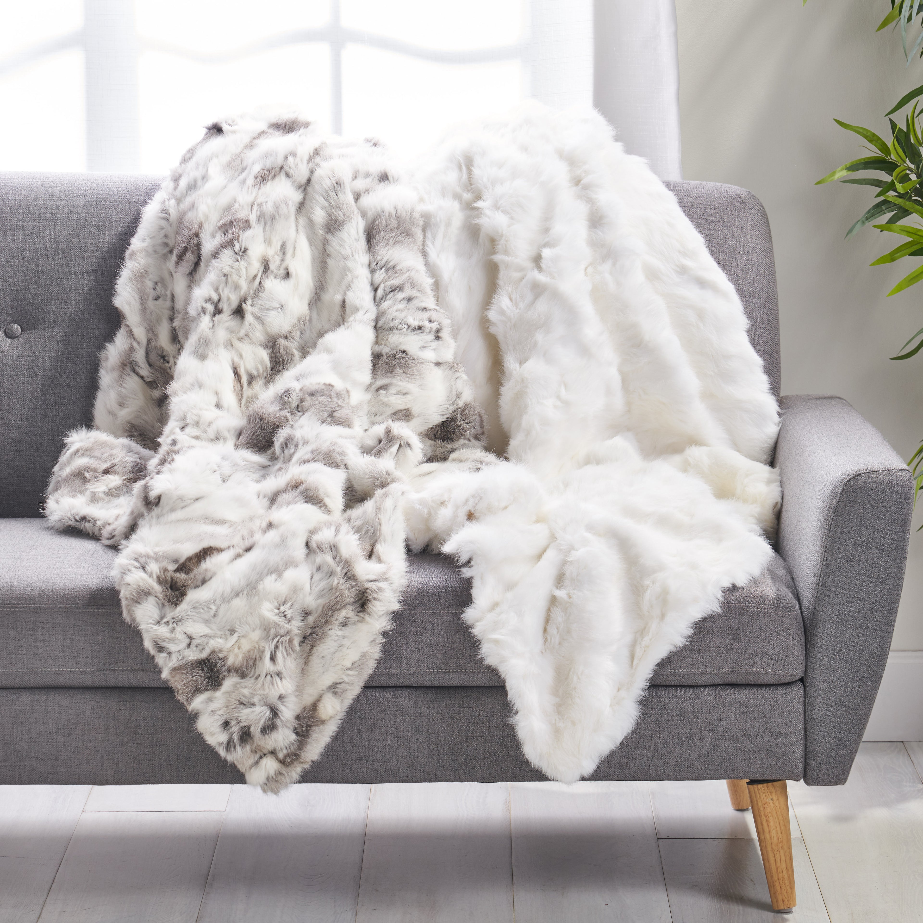 Faux Fur Throw Blanket