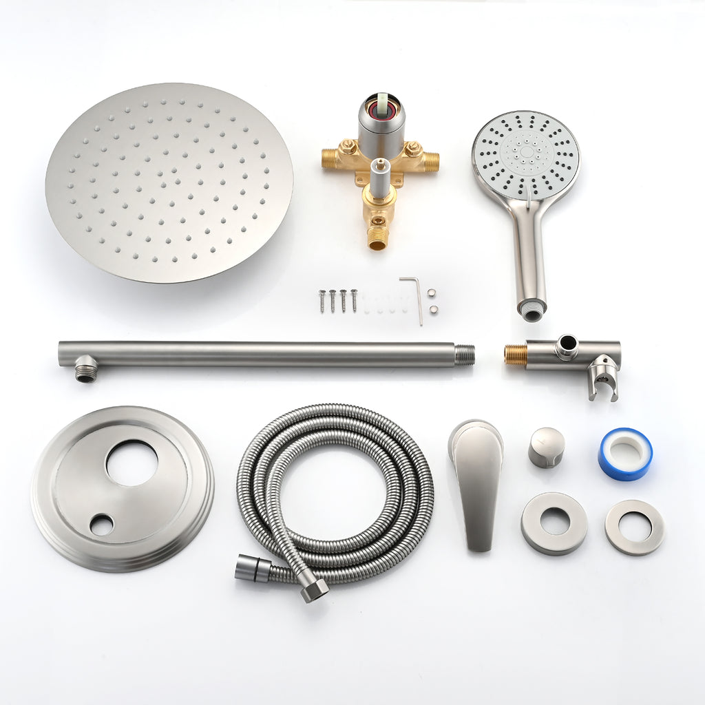 10 Inches Wall Mounted Shower with High Pressure Rain Shower Head