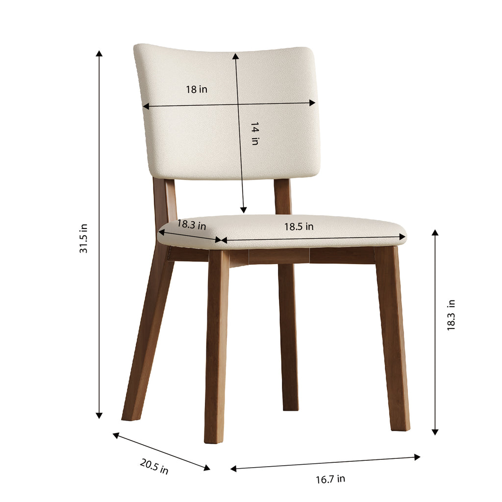Solid Wood Dining Chair Set of 2 Pieces