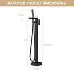 Freestanding Bathtub Faucet Waterfall Tub Filler Matte