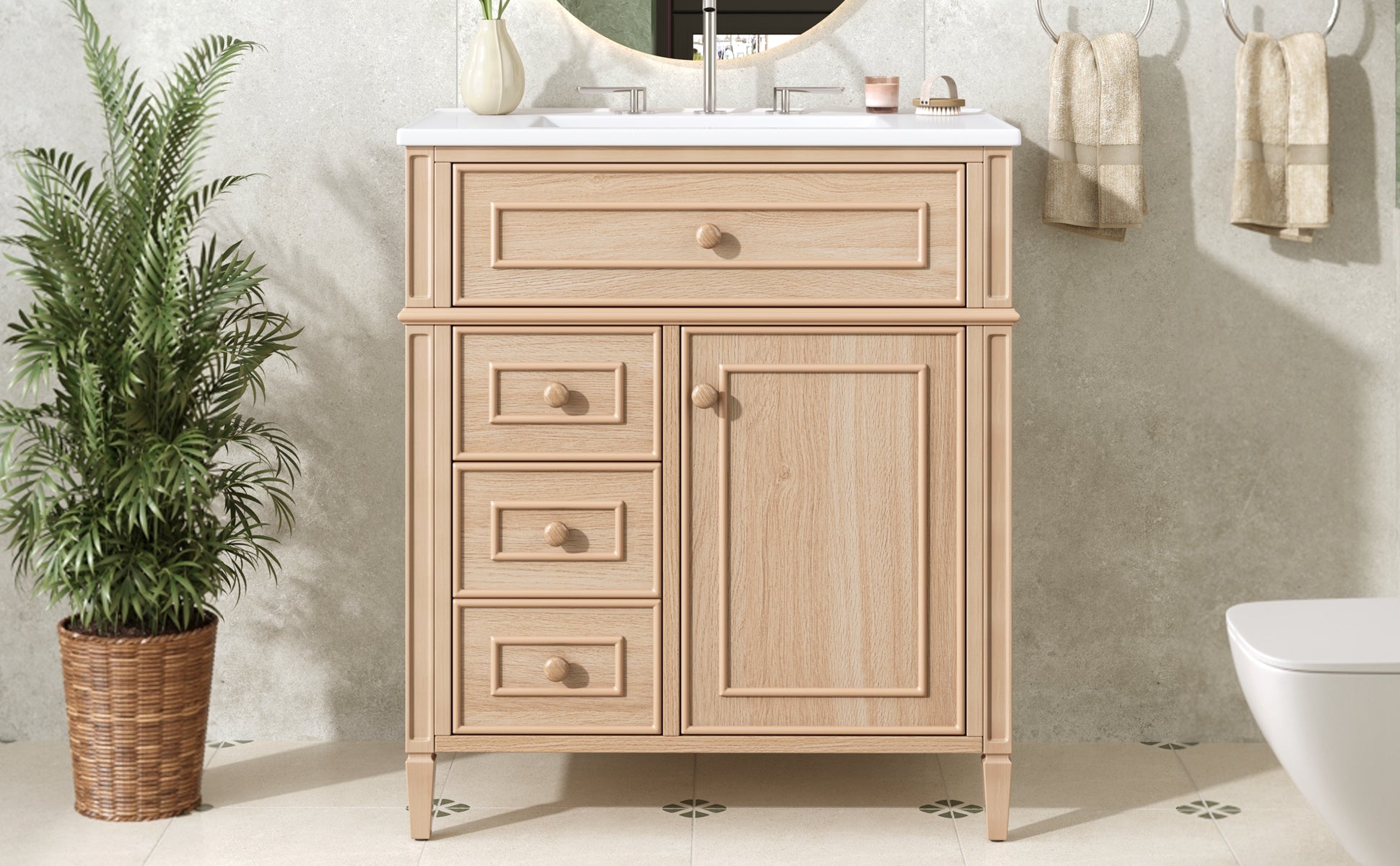 30" Bathroom Vanity With Sink