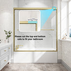 55"-60" W x 60" H Brushed Shower Door