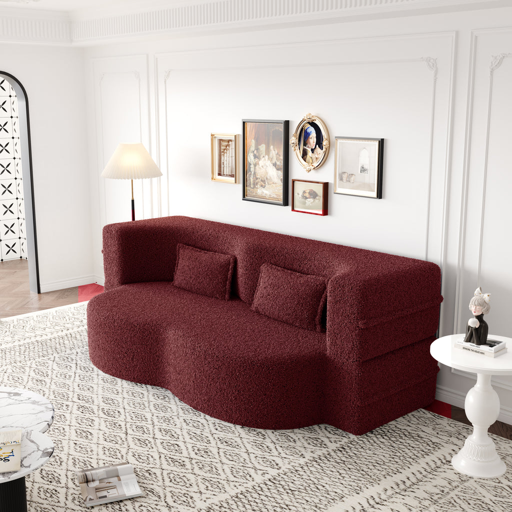 Modern Floor Sofa with 2 Pillows