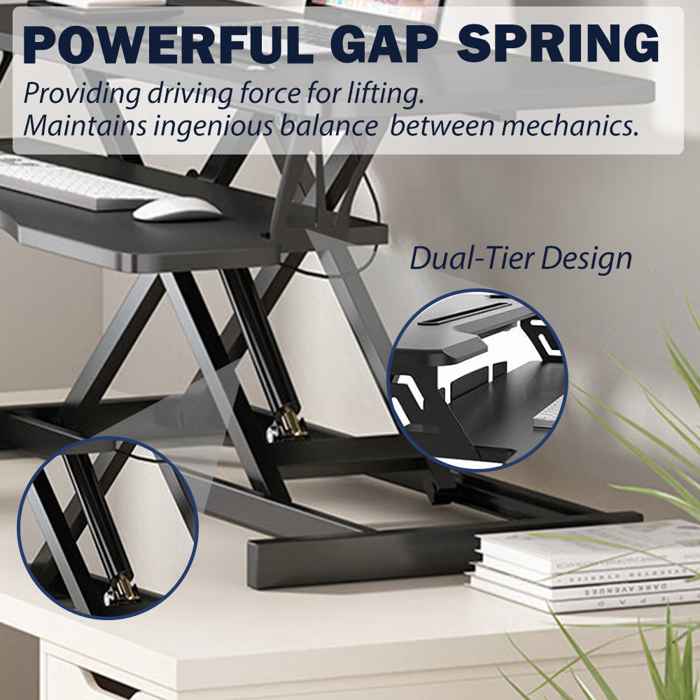 32 Inch Desk Converter, Height Adjustable Sit to Stand Riser