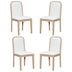 TREXM Vintage Style Dining Chair Set with 4 Upholstered Chairs