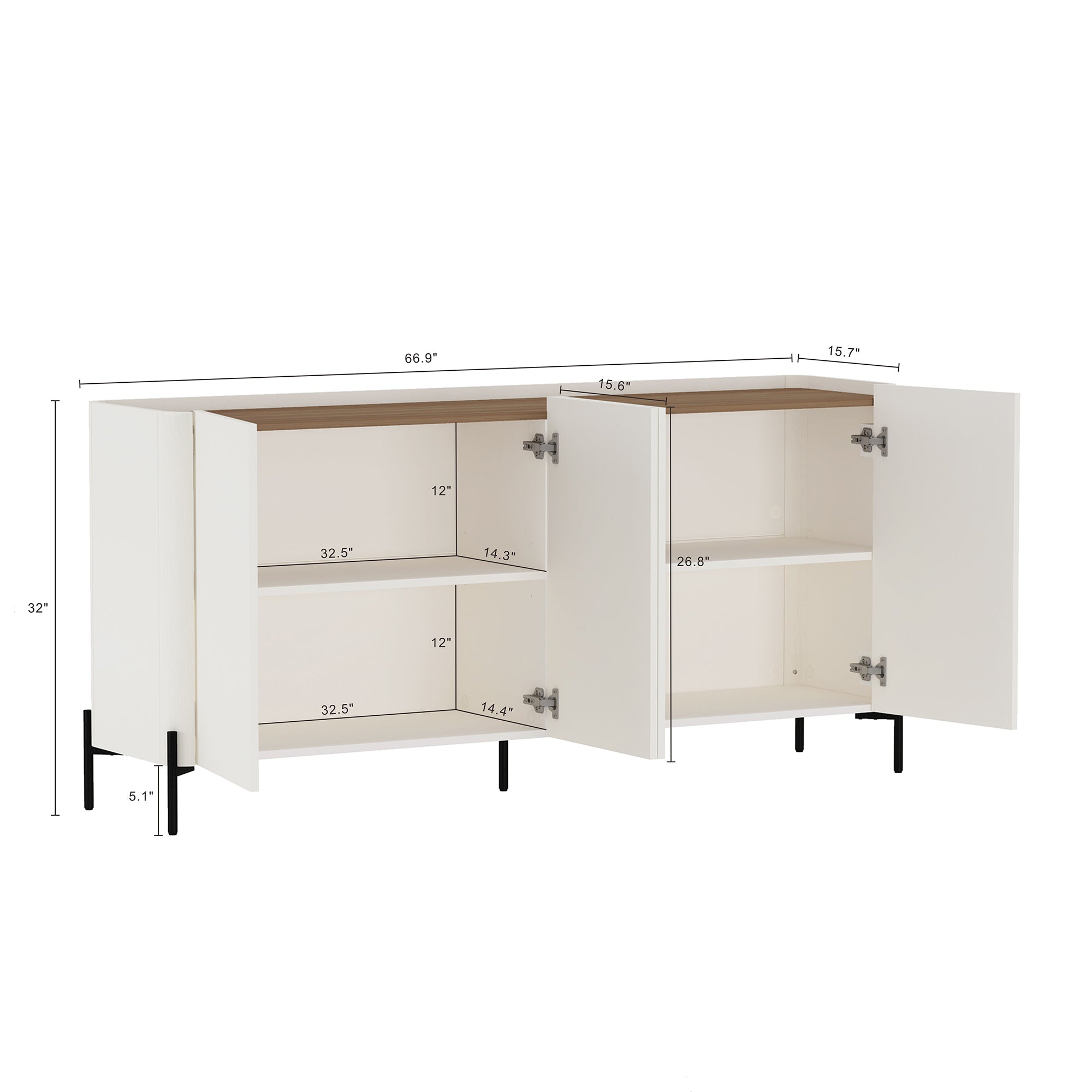 Modern Abbey 66.9" Sideboard