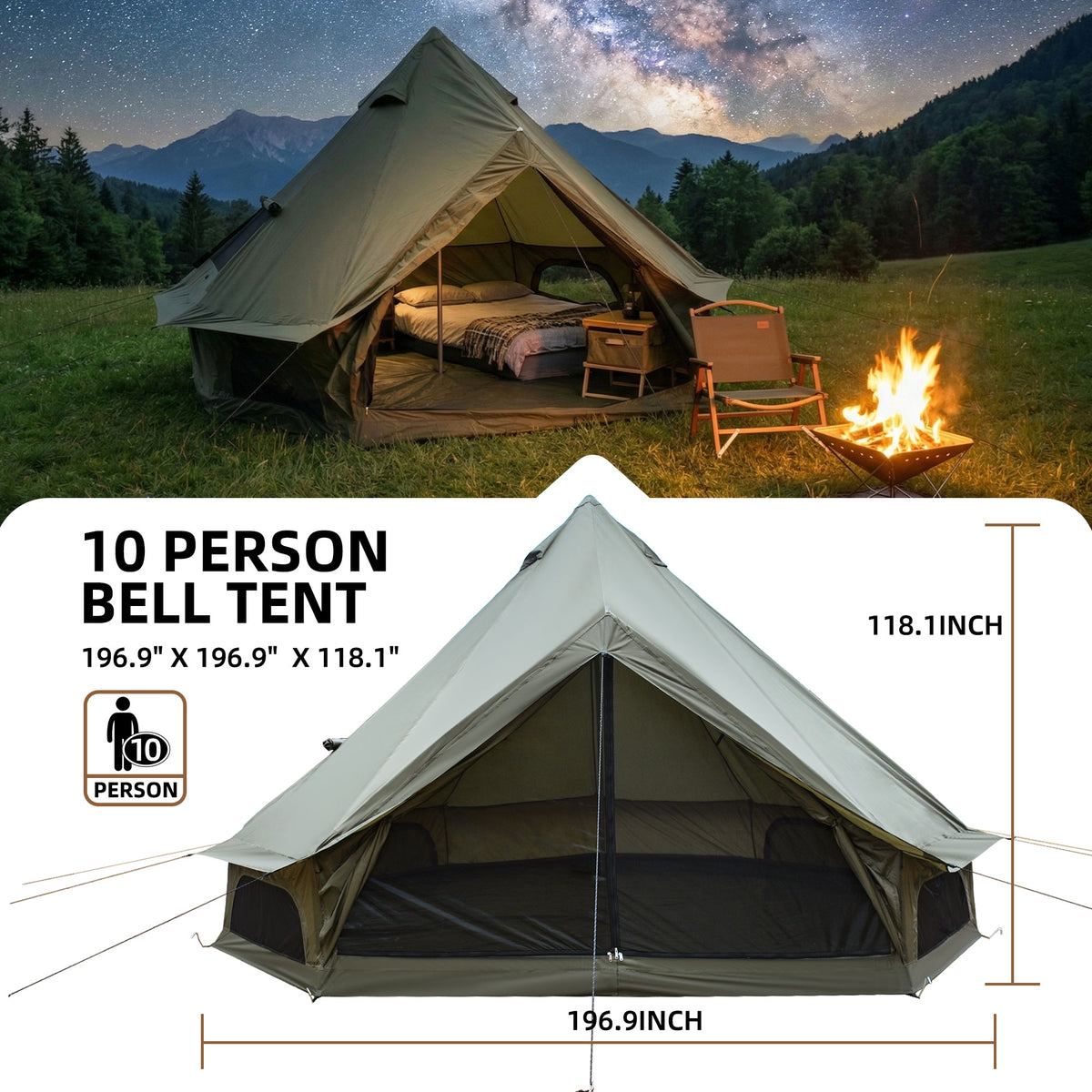4 Season Bell Tent 16.4FT