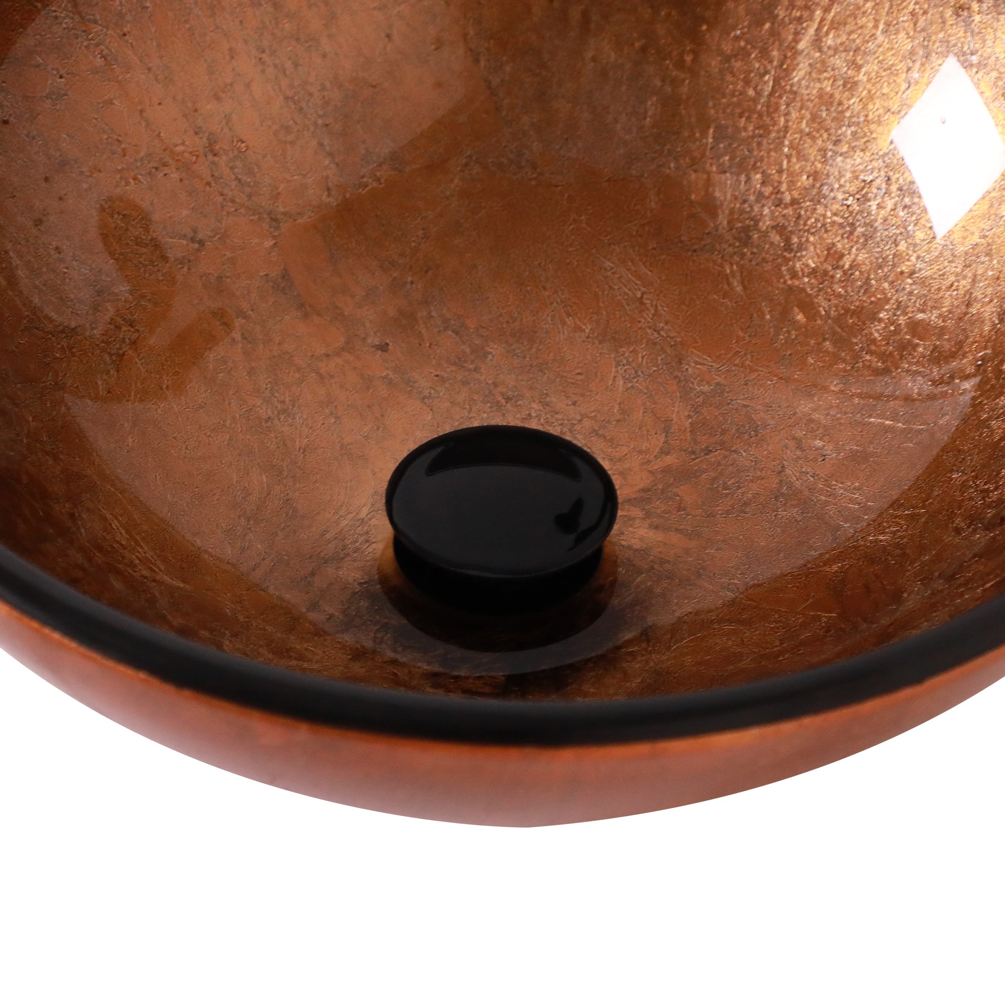 Artistic Tempered Glass Vessel Bathroom Sink with Pop-Up Drain