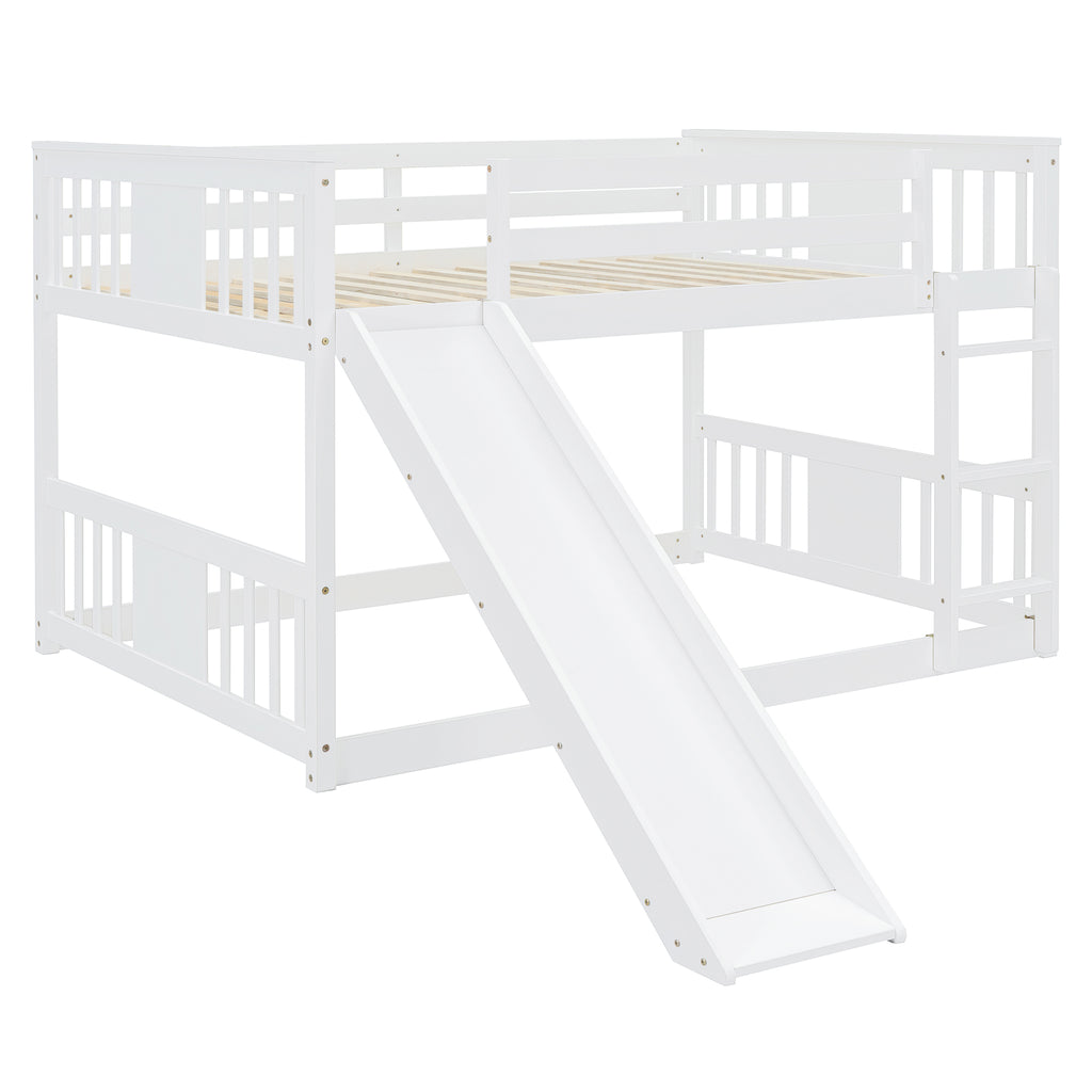 Full Over Full Bunk Bed with Ladder with Slide