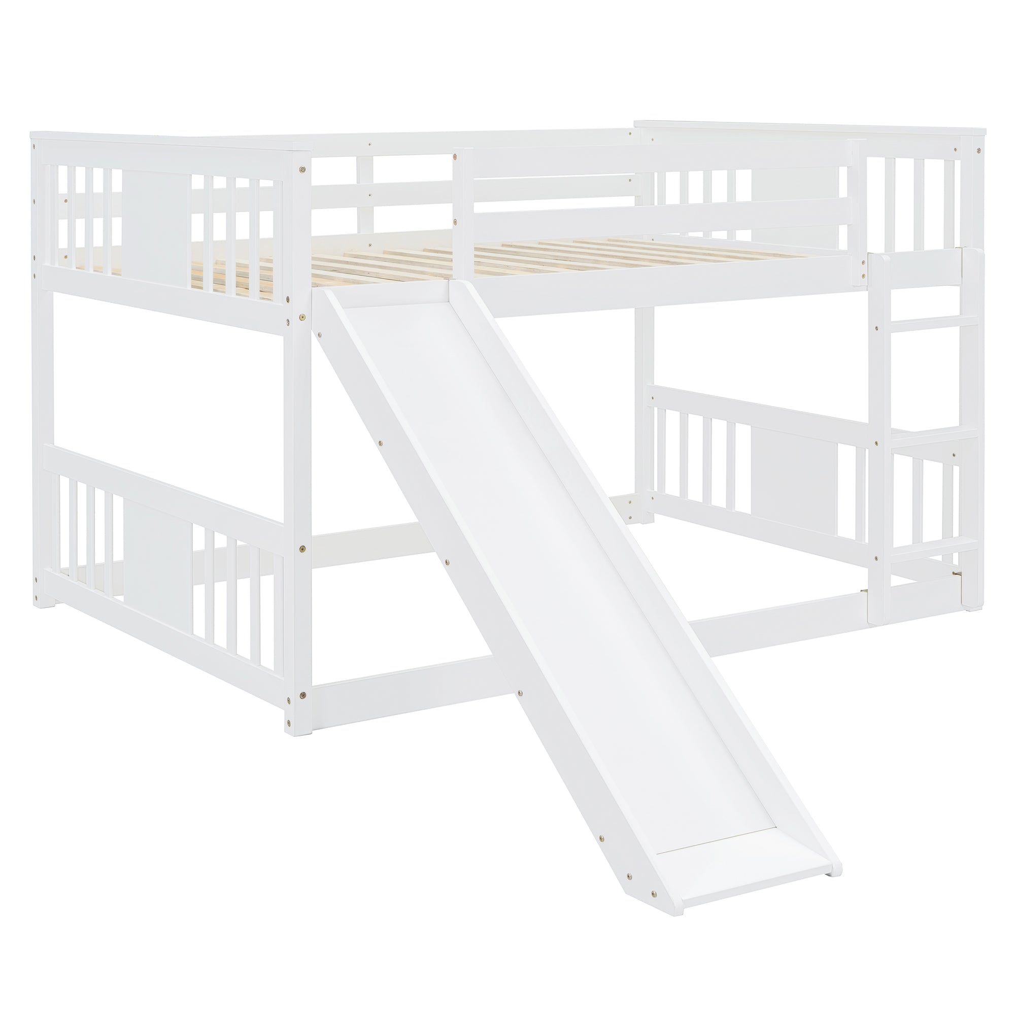 Full Over Full Bunk Bed with Ladder with Slide