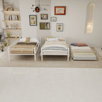 White Twin Metal Triple Bunk Bed with Removable Design