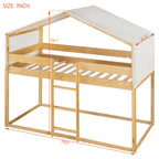 Twin Over Twin Wood Bunk Bed with Tent