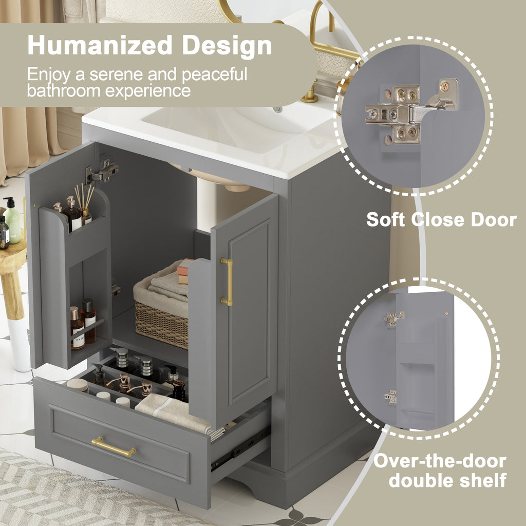 24" Bathroom Vanity with Sink