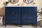 60" Bathroom Vanity with Double Sink Combo Set