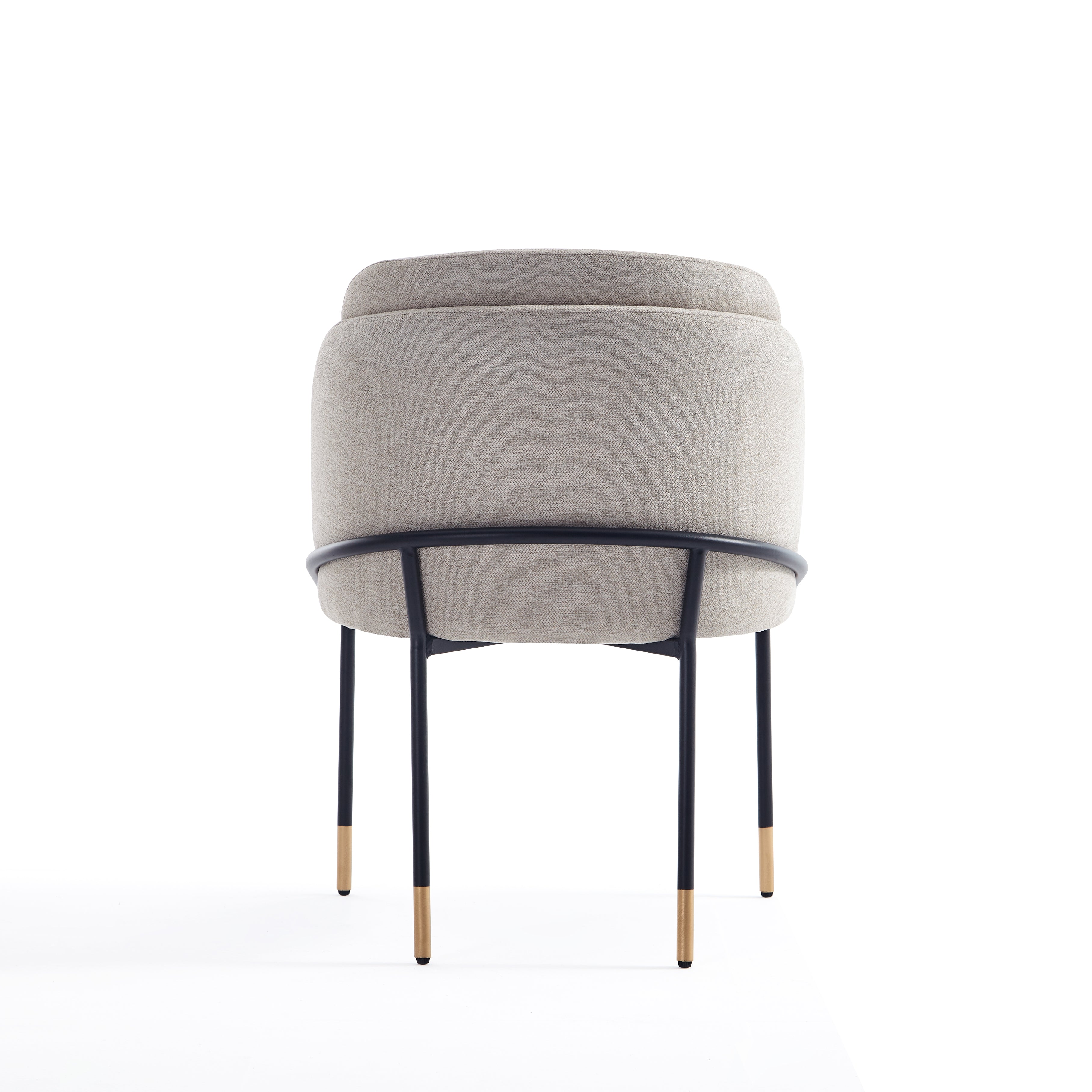 Flor Metal Twill Weave Dining Chair in Wheat