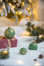 D3.9" Christmas Ball Ornaments - Set of 6