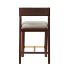 Patricia Wood Upholstered Counter Stool