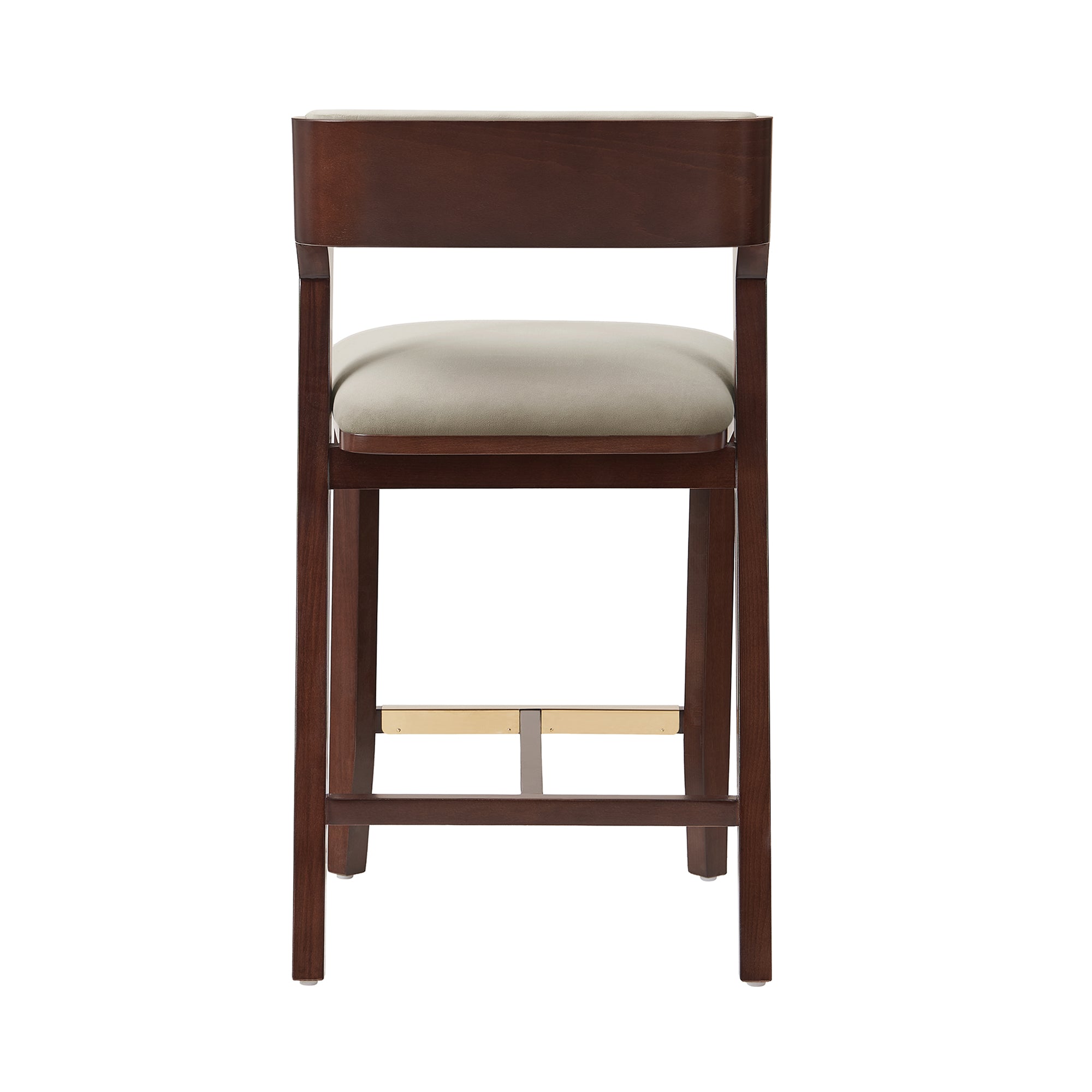 Patricia Wood Upholstered Counter Stool
