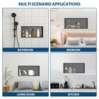 25" x 13" Stainless Steel Shower Niche, Gunmetal
